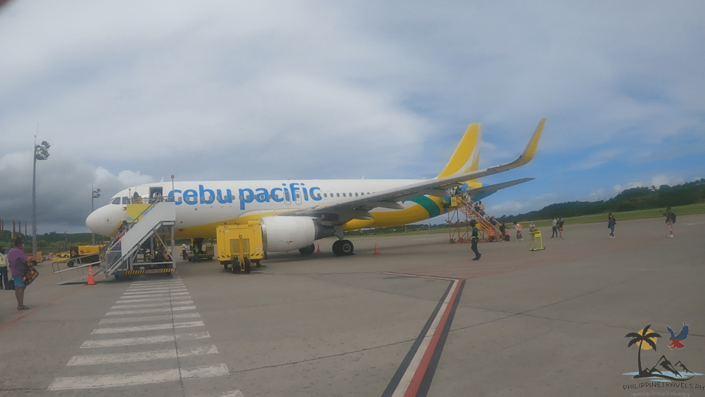 Cebu pacific airplane in Caticlan airport