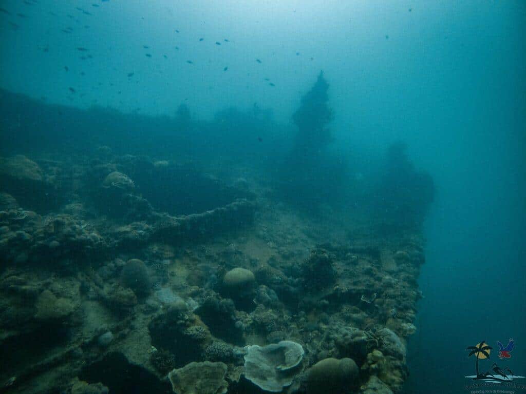 Hull of the tangat shipwreck