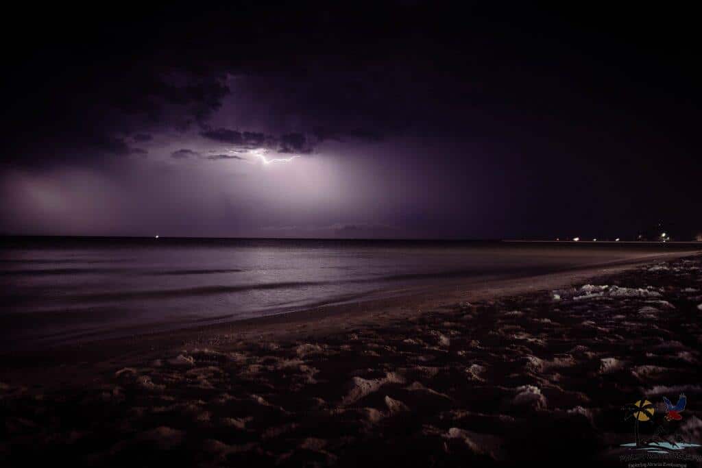 Lightning over White Beach