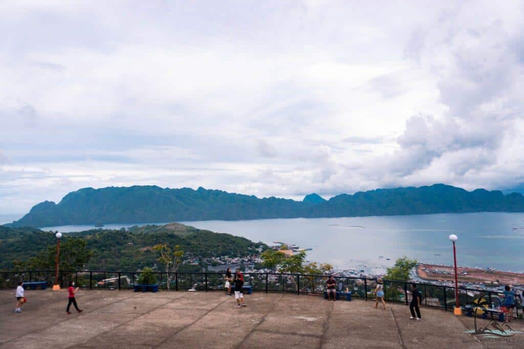 Coron Island shaped like a sleeping giant - view from Mt Tapyas viewdeck
