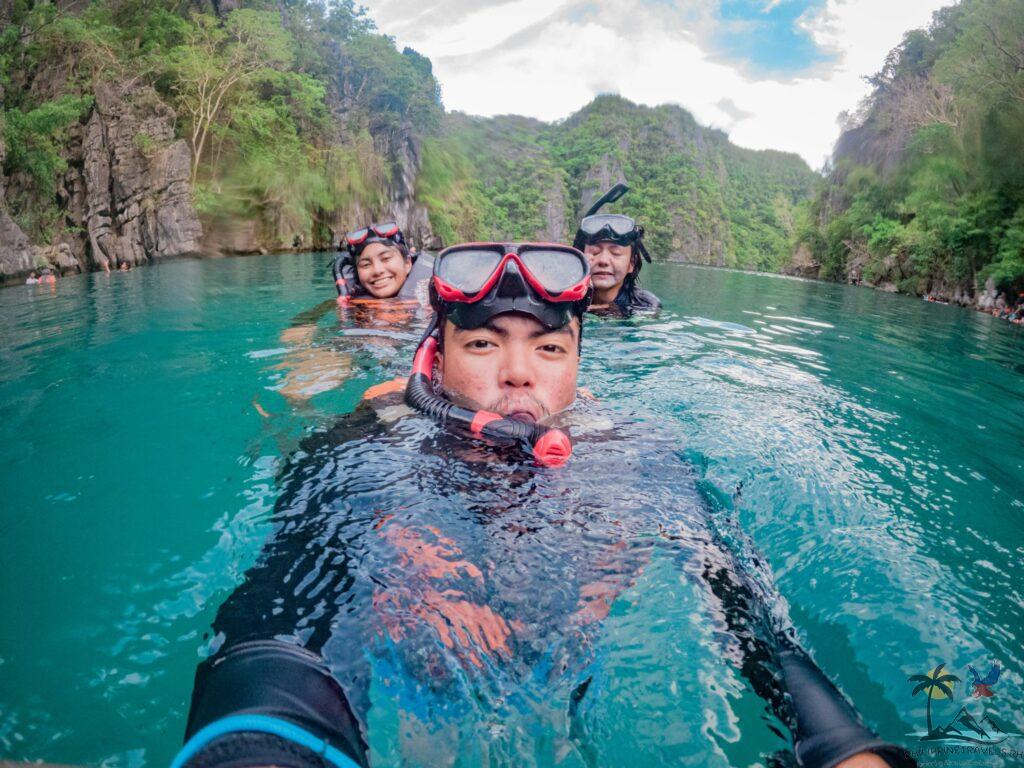 Me and my sisters swimming in Kayangan lake