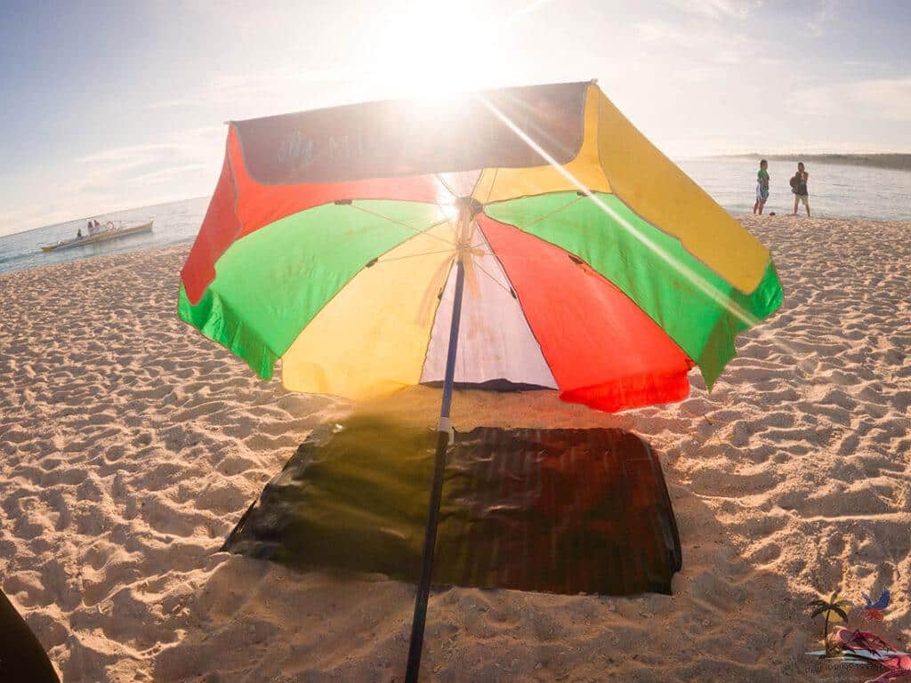 Umbrella for rent in White Island