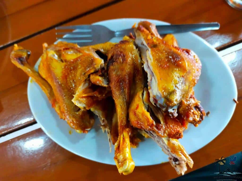 a plate of Tatoys native chicken