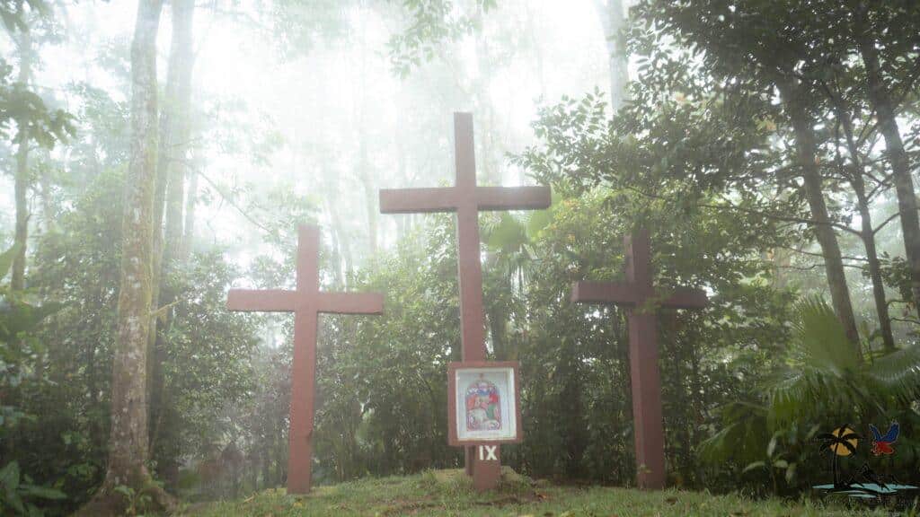 Crosses in station 9 of the Mt. Bandilaan pilgrimage