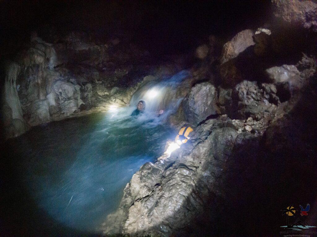 Swimming pool inside cantabon cave