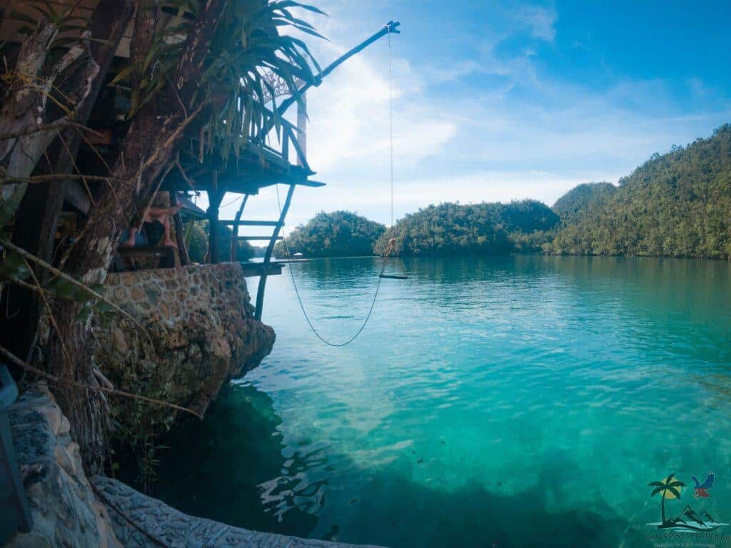 Dive board and Tarzan Swing in Sohoton Cove