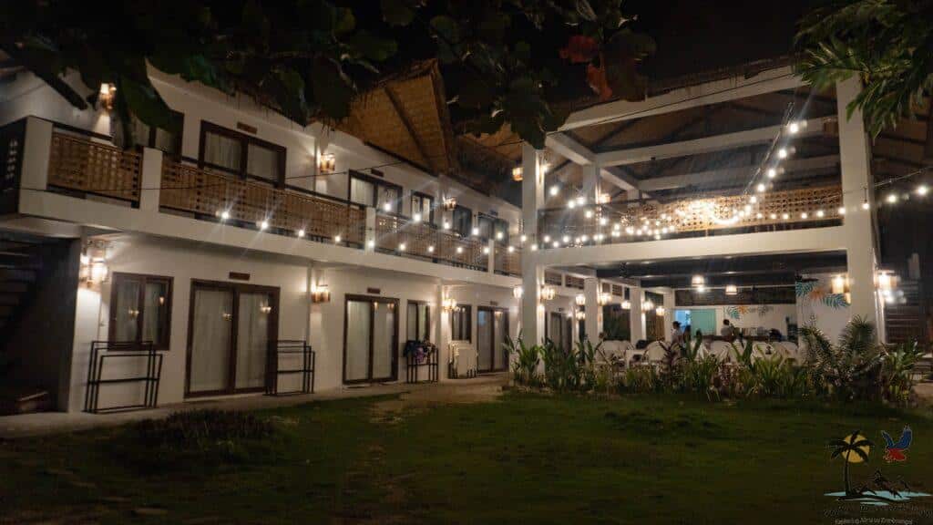 Payag Suites in Siargao at night