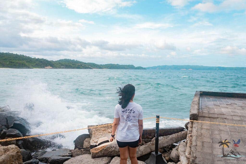 Strong wind blowing in ilig ilagan beach