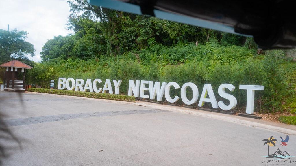 Entrance sign of Boracay newcoast