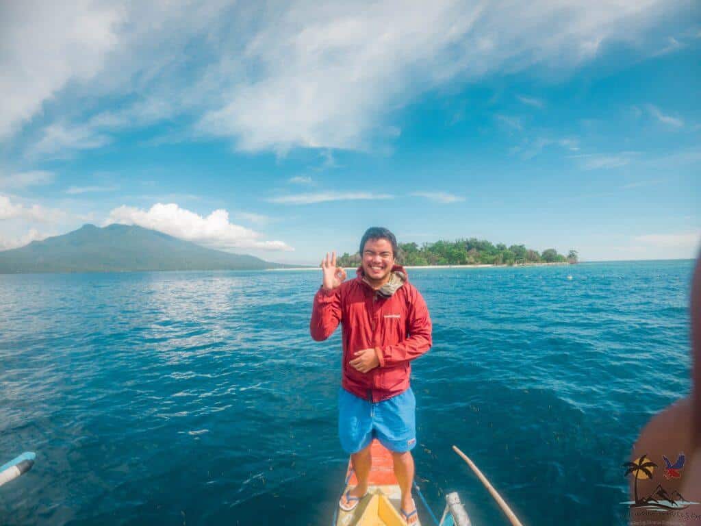 Me in front of Mantigue and Camiguin