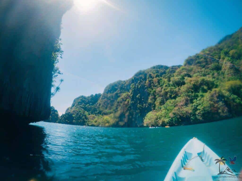 Kayaking in big lagoon