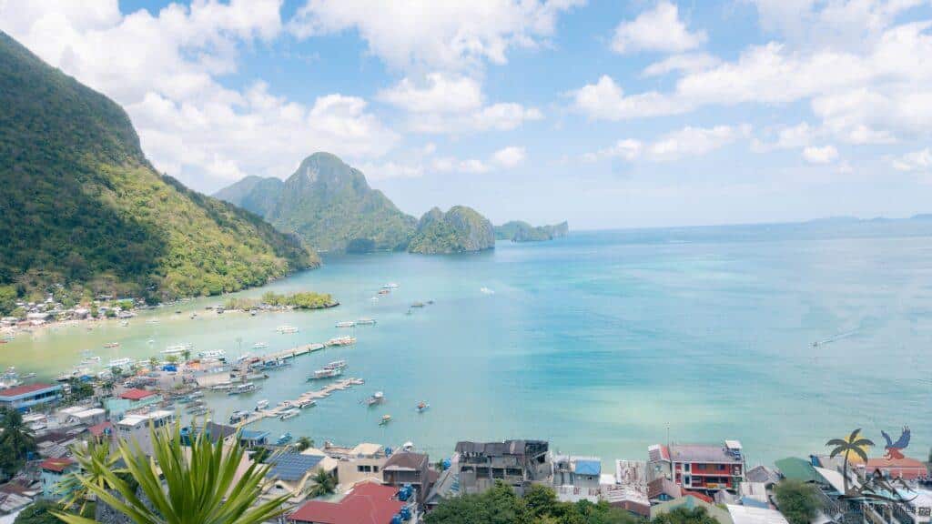 View of El Nido from Canopy walk taraw cliff