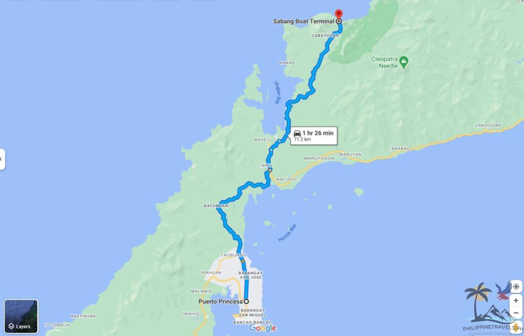 PPS to Sabang in Google Maps