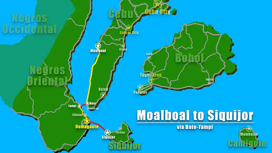Moalboal to Siquijor via Bato-Tampi