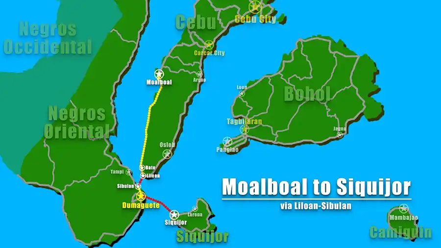 Moalboal to Siquijor via Liloan-Sibulan